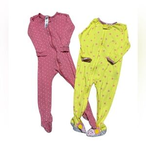 Toddler Baby Girl Footed Pajamas Bundle Lot | 18M | Carter’s, Gerber
